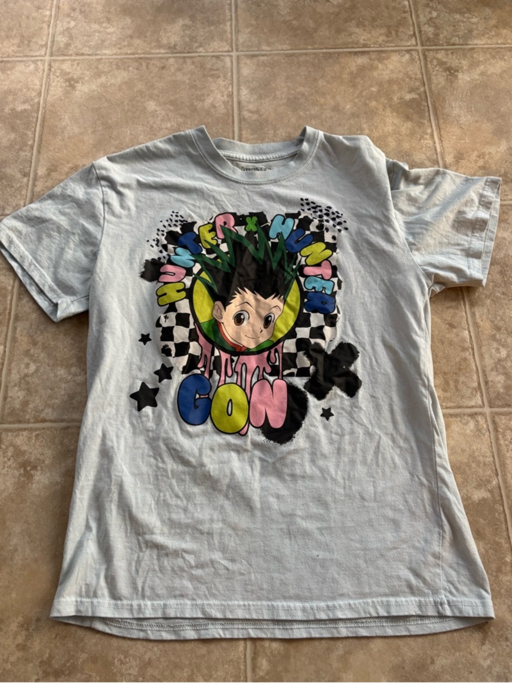 Graphic Men’s Light Blue Anime Character T-Shirt HunterxHunter